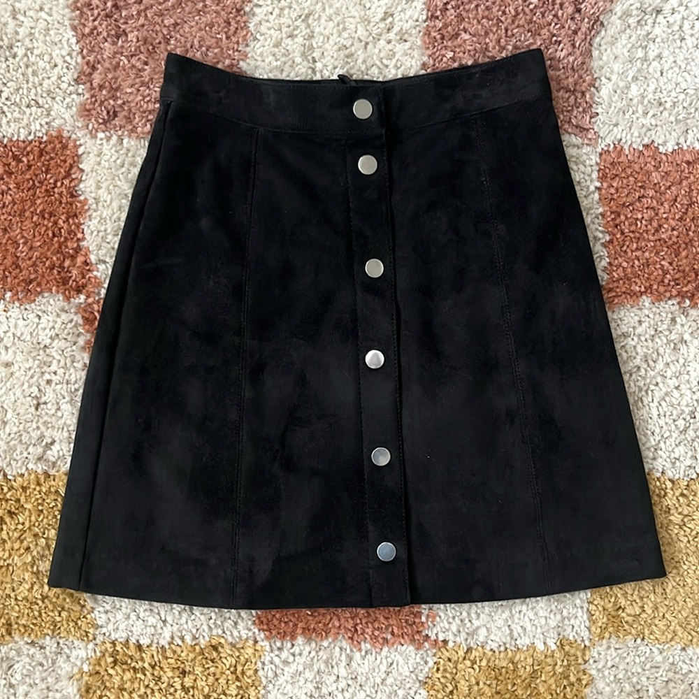 H&M Faux Suede Mini Skirt